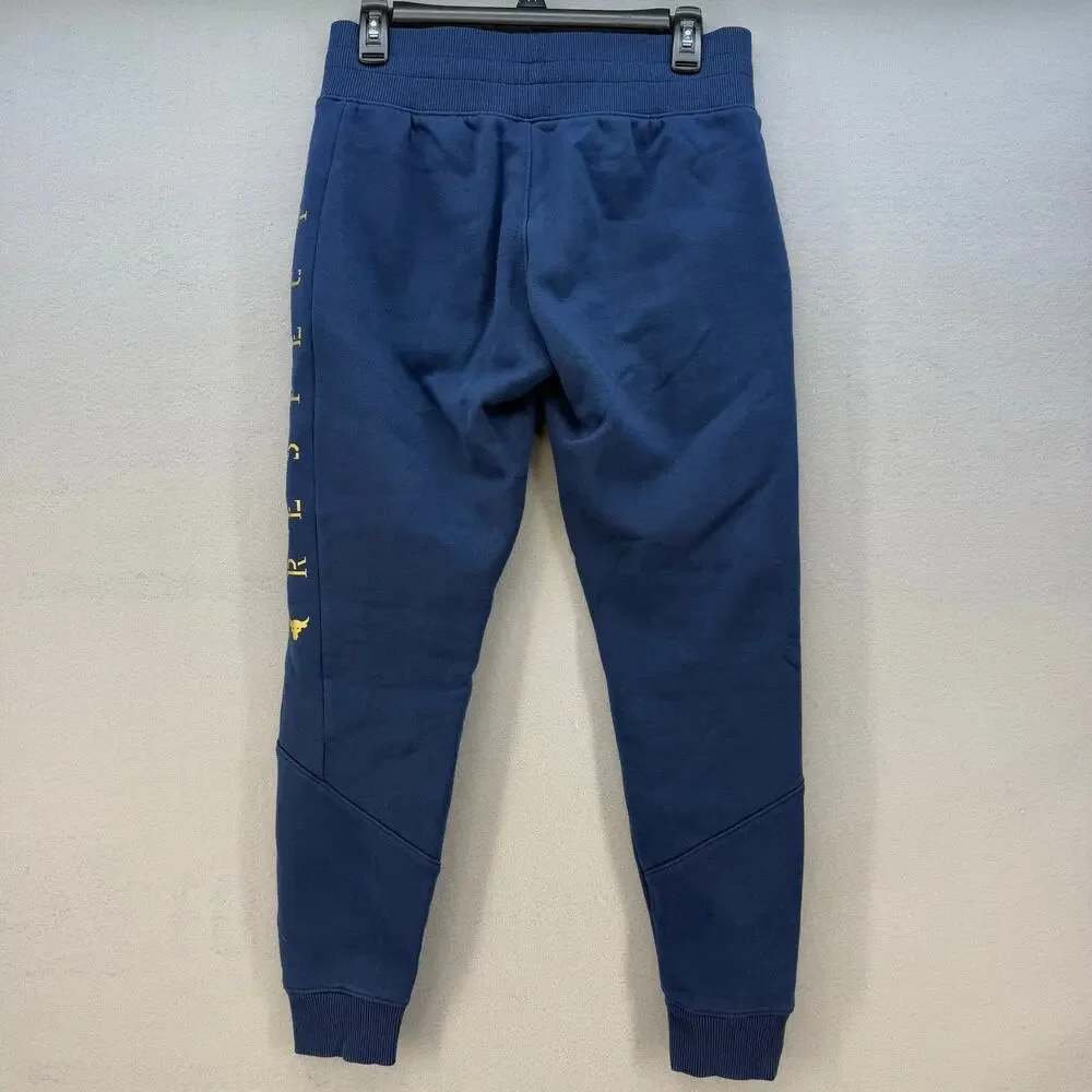 Under Armour Project Rock Respect Joggers Mens S Blue Gold US Flag Patch Sporty - Picture 3 of 13